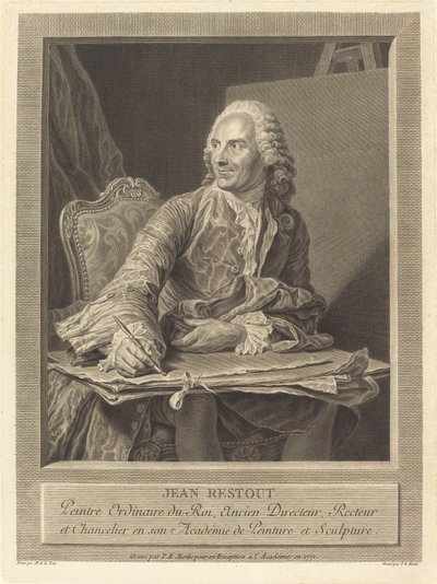John Restout de Pierre Etienne Moitte after Maurice Quentin de La Tour