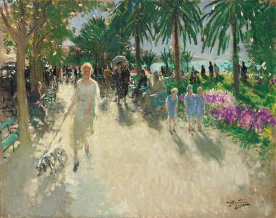 La Croisette, Cannes (óleo sobre tela) de Pierre Eugene Montezin