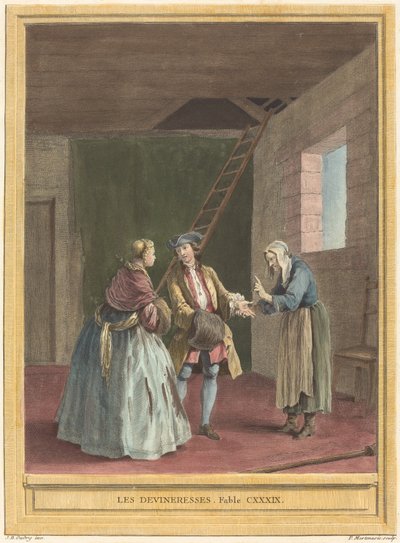 Les devineresses (Os adivinhos) de Pierre Francois Martenasie after Jean Baptiste Oudry