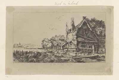Paisagem com casa com três chaminés
Recueil de quatre-vingt-cinq estampes originales (título da série) de Pierre François Basan (workshop of)