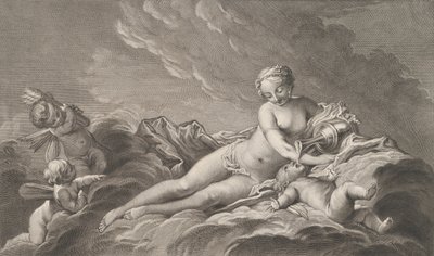 Vênus dando néctar a Cupido, século 18. de Pierre François Basan