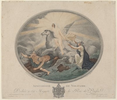 Apothéose de Voltaire (A Apoteose de Voltaire) de Pierre François Legrand, after Robert Guillaume Dardel