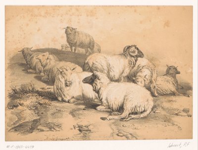 Rebanho de ovelhas de Pierre Frédéric Lehnert