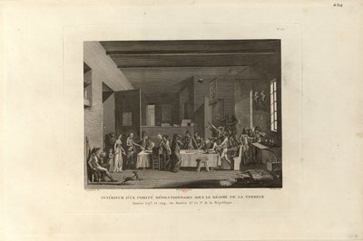 Dentro de um Comitê Revolucionário durante o Reinado do Terror, 1802. de Pierre Gabriel Berthault
