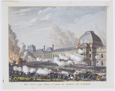 A invasão do Palácio das Tulherias em 10 de agosto de 1792, c. 1800 de Pierre Gabriel Berthault