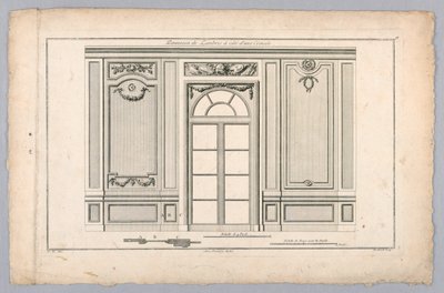 Interior da parede com porta de Pierre Gabriel Berthault