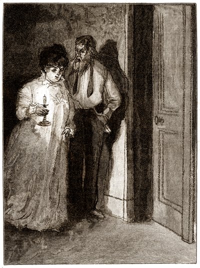 "Boule de Suif": Elisabeth Rousset recusa-se a dormir com Cornudet, início do século XX (ilustração) de Pierre Georges Jeanniot