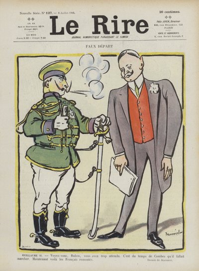 Falso começo. Ilustração para o riso de Pierre Georges Jeanniot