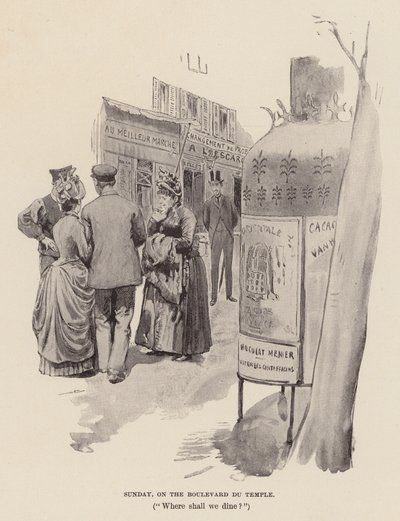 Domingo, no Boulevard du Temple (gravura) de Pierre Georges Jeanniot