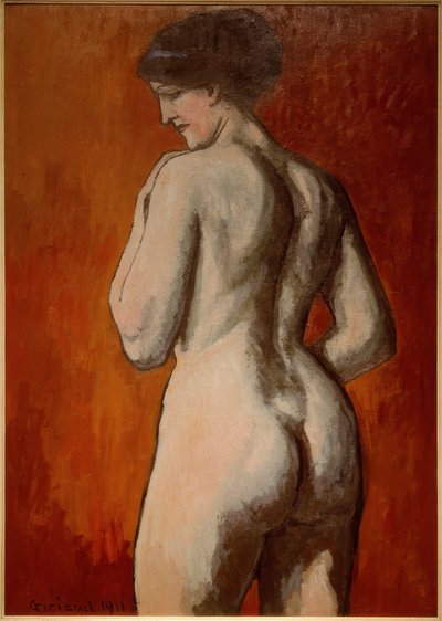 Nu feminino em um fundo vermelho de Pierre Paul Girieud