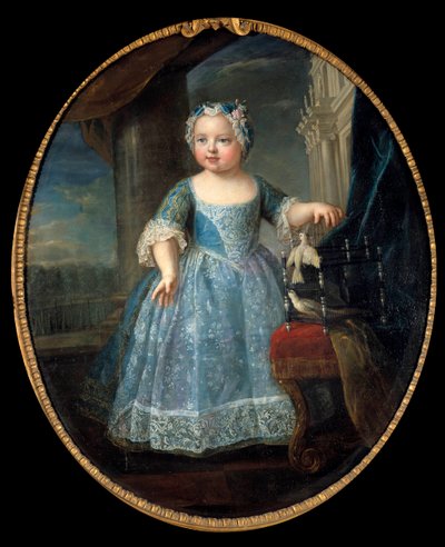 Retrato de Louise Marie, da França (1728-1733), de Madame, terceira filha de Luís XV Pintura de Pierre Gobert (1662-1744) Sol do século XVIII. 1,08 x 0,88 m. de Pierre Gobert