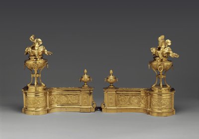 Andirons, c.1770-80 (bronze dourado) de Pierre Gouthière