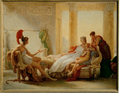 Eneias e Dido, esboço para um óleo maior ... de Pierre Guérin