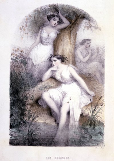 Les nymphs - em "Les femmes mythologiques", desenhos de G. Staal, de Mery e do Cte Foelix, Ed. G. de Gouet de Pierre Gustave Eugene Staal