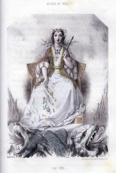 A Fada - em "The Mythological Women", desenhos de G. Staal, de Mery e do Cte Foelix, Ed. G. de Gouet de Pierre Gustave Eugene Staal