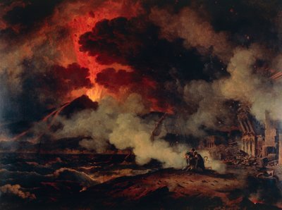 Erupção do Vesúvio (óleo sobre tela) de Pierre Henri de Valenciennes