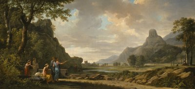 Monte Athos Esculpido como Monumento a Alexandre, o Grande, 1796 de Pierre Henri de Valenciennes