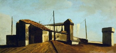 Telhados romanos ao sol de Pierre Henri de Valenciennes
