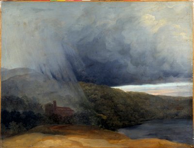 Tempestade junto a um lago. Pierre-Henri De Valenciennes (1750-1819) de Pierre Henri de Valenciennes