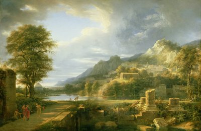 A cidade antiga de Agrigentum, 1787 de Pierre Henri de Valenciennes