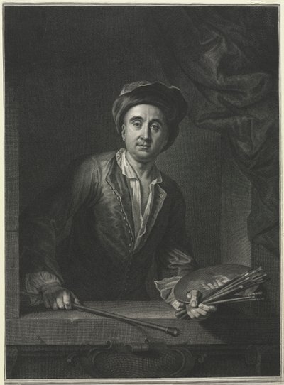 François de Troy, depois de um auto-retrato. de Pierre Imbert Drevet