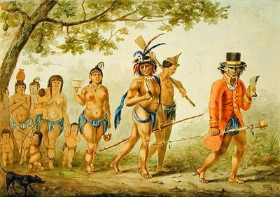 Marcha de uma tribo, c.1839 (aguarela sobre papel) de Pierre J. Benoit