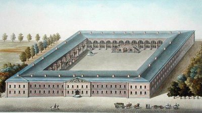 Infantry Barracks at Ypres, from 