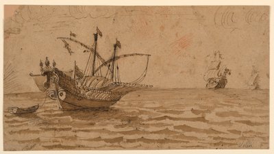 Navios no mar de Pierre Jacques Volaire