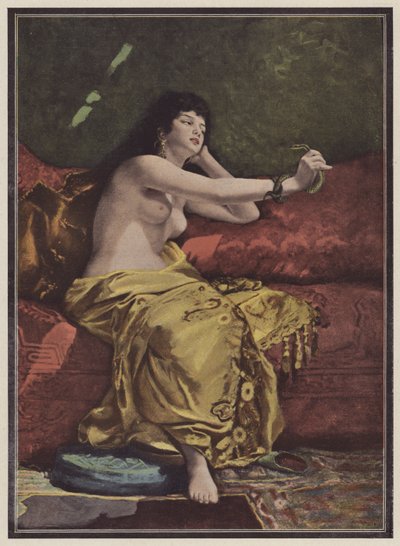 Morte de Cleópatra (lito colorido) de Pierre Joseph Mousset