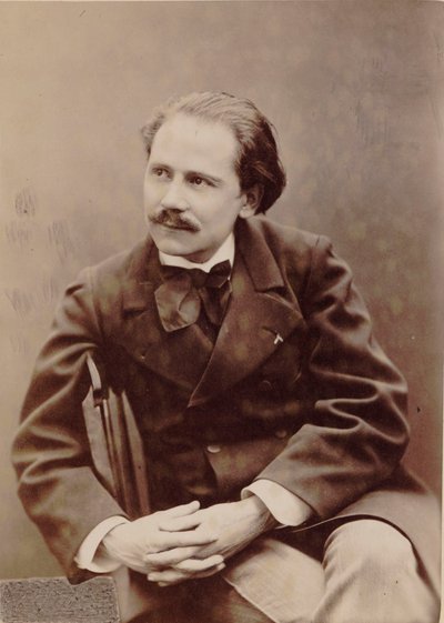 Retrato do compositor Jules Massenet 1842-1912, 1880. de Pierre Lanith Petit