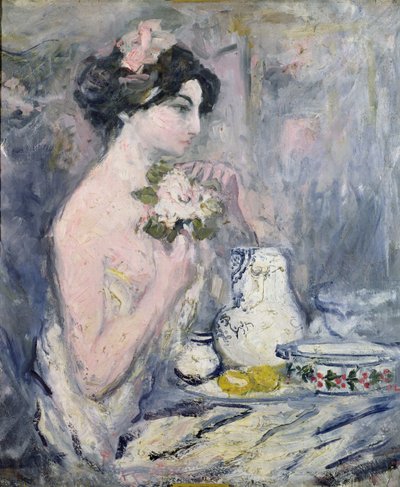 Mulher com um buquê de Pierre Laprade