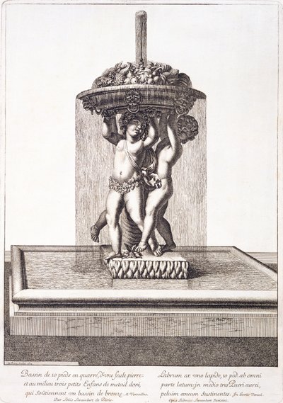 Fonte por Louis Lerambert em Versalhes, 1673 de Pierre Lepautre