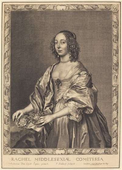 Rachel, Condessa de Middlesex de Pierre Lombard after Sir Anthony van Dyck