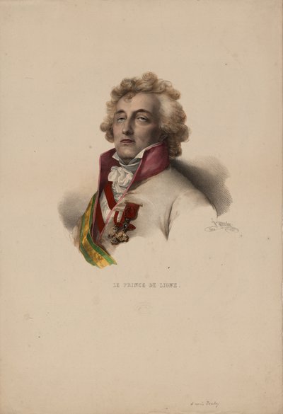 Retrato de Charles Joseph, príncipe da linha 1735-1814, 1825 de Pierre Louis Henri Grevedon
