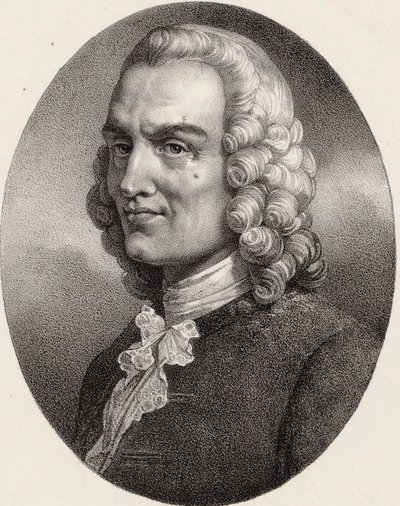 Retrato do compositor Jean-Philippe Rameau 1683-1764. de Pierre Louis Henri Grevedon