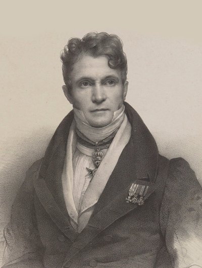Retrato do maestro e compositor Gaspare Spontini 1774-1851, 1830. de Pierre Louis Henri Grevedon