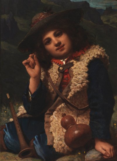 Rapaz italiano com casaco de pele de carneiro de Pierre Louis Joseph de Coninck