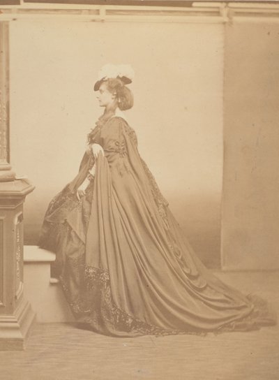 O chapéu emplumado, década de 1860. de Pierre Louis Pierson