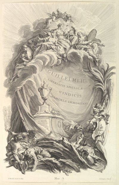 Frontispício do Túmulo de Guilherme III Frontispício do Túmulo de Guilherme I..., ca. 1736. de Pierre Louis de Surugue
