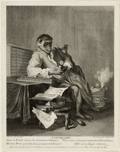 O macaco antiquário de Pierre Louis de Surugue