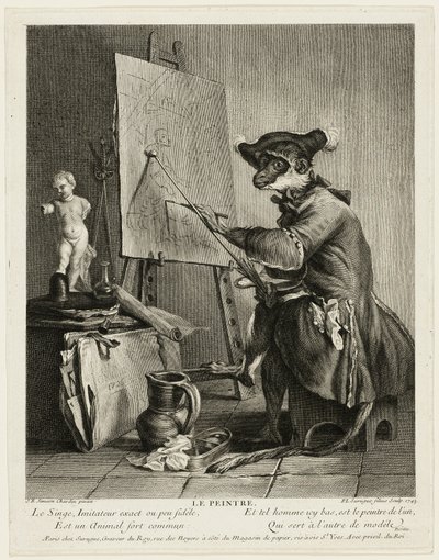 O Macaco Pintor de Pierre Louis de Surugue