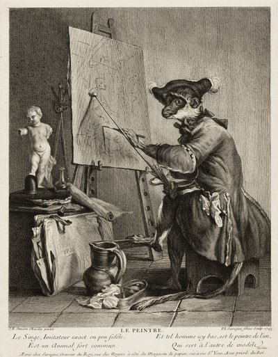 O Pintor de Macacos de Pierre Louis de Surugue