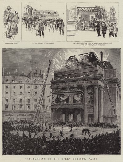 A Queima da Ópera Comique, Paris de Pierre Mejanel