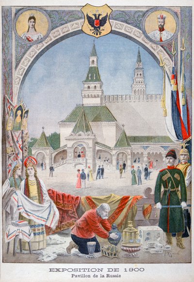 O pavilhão russo na Exposição Universal de 1900, Paris, 1900 de Pierre Mejanel