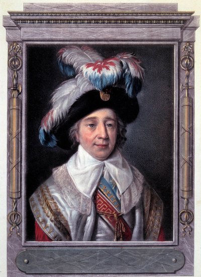 Revolução Francesa: Retrato de Paul de Barras (1755-1829), político francês. Gravura de Alix Pierre Michel (1762 - 1817). de Pierre Michel Alix