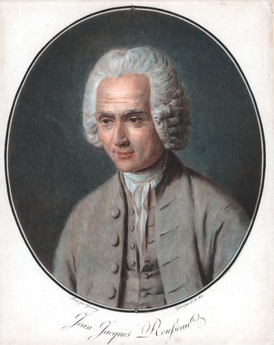 Jean-Jacques Rousseau 1712-78, filósofo político francês de Pierre Michel Alix