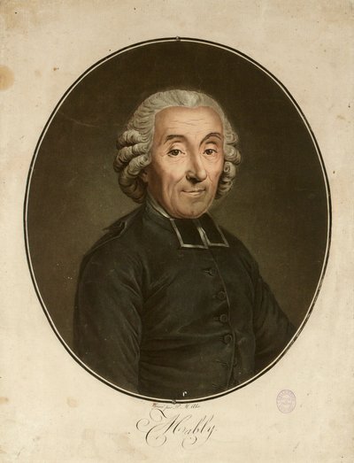 Retrato de Gabriel Bonnot de Mably 1709-1785, c. 1790. de Pierre Michel Alix