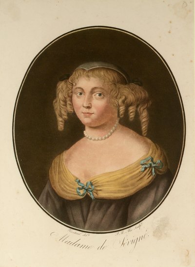 Retrato de Marie de Rabutin-Chantal, Marquise de Sévigné 1626-1696 , 1797. de Pierre Michel Alix