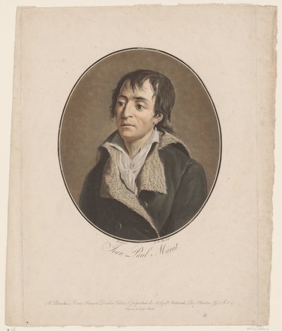 Portret van Jean Paul Marat
Jean Paul Marat (título sobre o objecto)
Collection des Grands Hommes (título da série) de Pierre Michel Alix