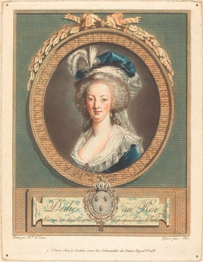 Rainha Maria Antonieta, c. 1789. de Pierre Michel Alix